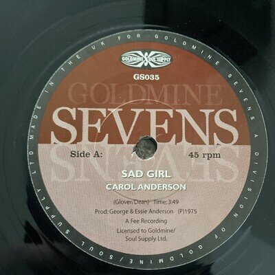 CAROL ANDERSON - SAD GIRL
