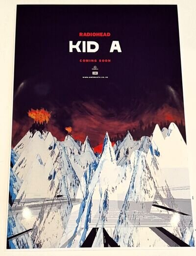 Radiohead KID A "Coming Soon" promo Poster, 19"x13" 2000 Timeline