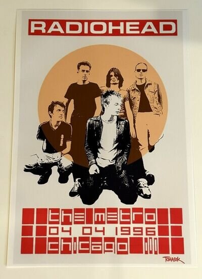 Radiohead Chicago The Metro Poster, 19"x13" April 4th, 1996 - The Bends Tour
