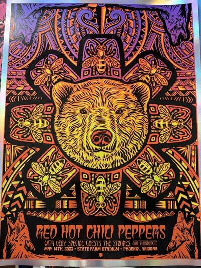 Red Hot Chili Peppers Phoenix AZ 2023 Official Poster Todd Slater OFFICIAL MERCH