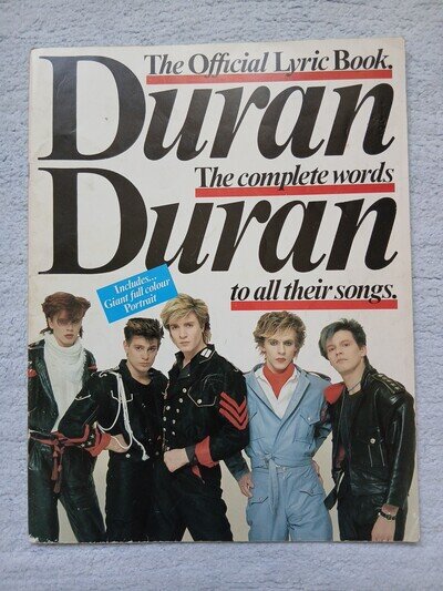 Duran Duran Memorabilia Lyric Book 1983 With Poster Cheap Not In Great Shape