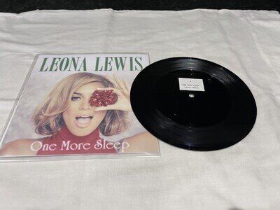 LEONA LEWIS - ONE MORE SLEEP - 7" VINYL CUSTOM CHRISTMAS JUKEBOX SINGLE WITH PS