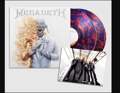 MEGADETH: Limited 'Ghostly' Red & Blue Vinyl LP + Signed Art Card Presale!