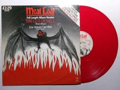 MEAT LOAF BAT OUT OF HELL HEAVEN CAN WAIT EPIC EPC 12-7018 RED VINYL