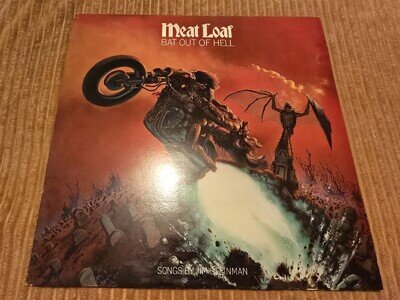 Meat Loaf Bat Out of Hell LP 1977 Rock Vinyl Epic Records In VG+ Condition UK