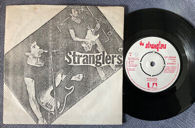 THE STRANGLERS - PEACHES rare UK 1977 / PUNK / PRE-RELEASE BAND SLEEVE / MINT- !