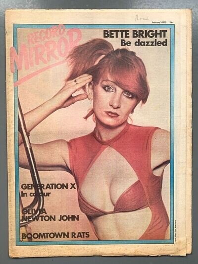 1979 UK MAGAZINE BETTE BRIGHT Deaf School GENERATION X POSTER Olivia Newton-John