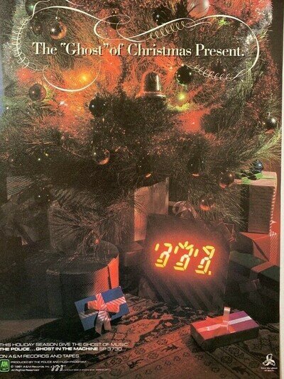 THE POLICE 1981 POSTER ADVERT GHOST IN THE MACHINE CHRISTMAS PRESENT Sting