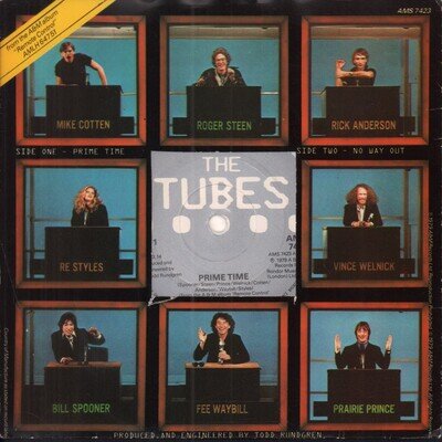 Tubes Prime Time 7" vinyl UK A&m 1979 limited edition white vinyl in die cut pic