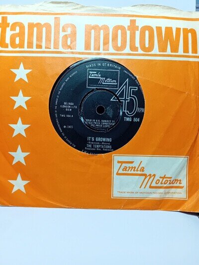 Tamla Motown Soul The Temptations ‎– It's Growing Tamla Motown ‎– TMG 504