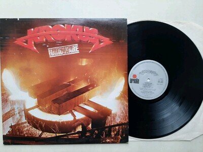 Krokus - Hardware - Vinyl LP 1981 ARIOLA MERCH SHEET & BAND PATCH HEAVY METAL