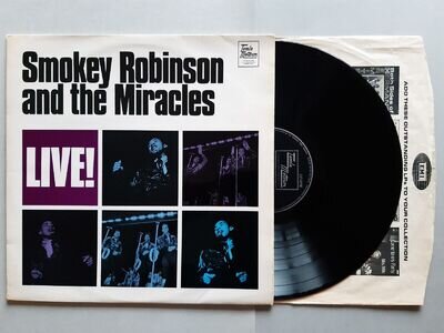 Smokey Robinson & the Miracles Live! UK LP 1st Press A-1 B-1 Stereo+ Inner Soul