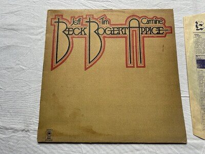 Beck Bogert & Appice 1973 Vinyl LP Epic EPC 65455 Pop Rock