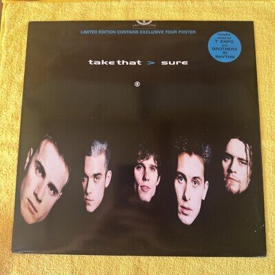 Take That - Sure - Limited Edition 12 inch vinyl sealed with poster