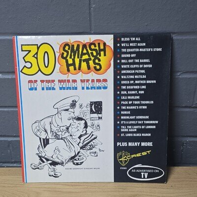 30 Smash Hits of the War Years - 12" Vinyl LP Record Crest Records WAR 39/45