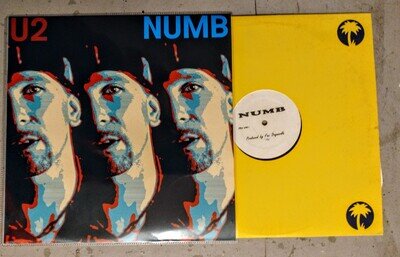 U2 NUMB US 12" MAXI VINYL PROMO + FREE CUSTOM PIC SLEEVE