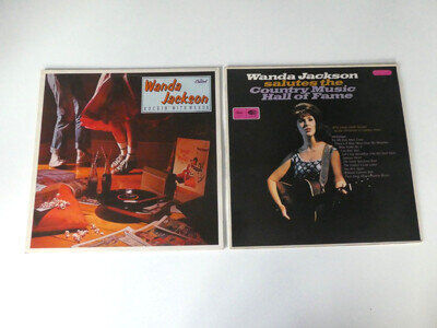 2 x Wanda Jackson - LP Records - Rockin' With Wanda & Salutes the Country Music