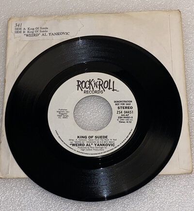 WEIRD AL YANKOVIC King Of Suede LP Rare Demo Jukebox 45