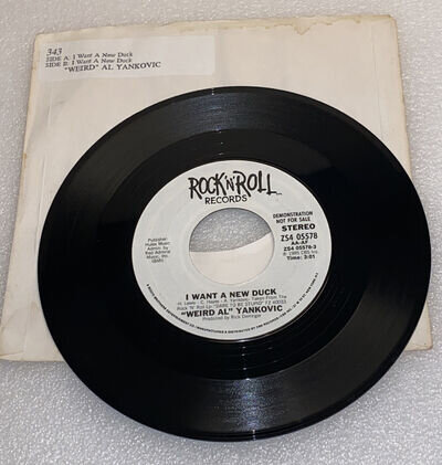 Weird Al Yankovic 45 I Want A New Duck PROMO ROCK N ROLL