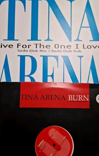 Tina Arena 2 promo 12" vinyl singles - Burn & Live for the one I love - remixes