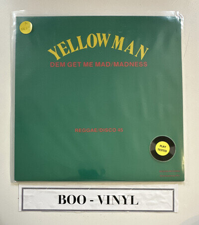 Yellowman~ Dem Get Me Mad/ Madness 12" vinyl Record Reggae EX / EX Condition