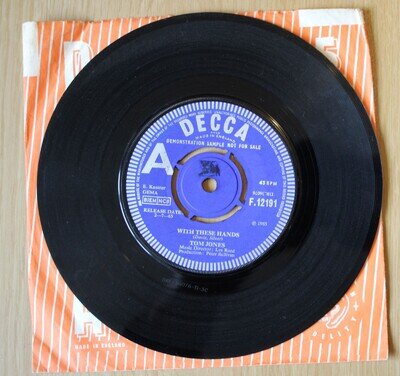 Tom Jones: With These Hands / Untrue. '65 UK Decca: F.12191 DEMO