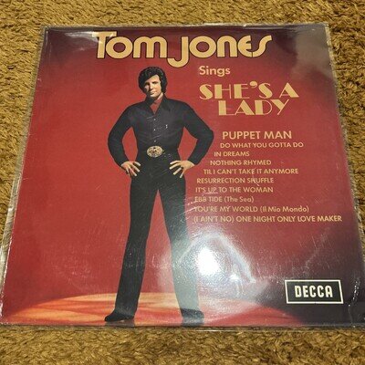 Tom Jones - Tom Jones Sings She's A Lady (LP, Album). DECCA SKL5089 Ex Con .