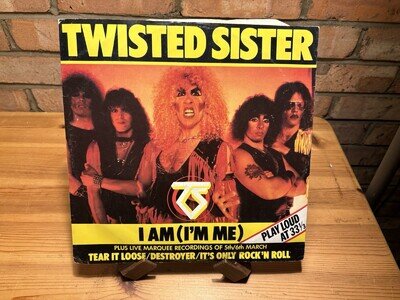 Twisted Sister, I Am (I'm Me) 1983 12" Vinyl Record Single Atlantic A9854T VG