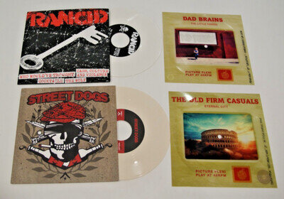 x4 Punk Rock 7" Vinyl LOT Rancid Old Firm Casuals Street Dogs (dropkick murphys)