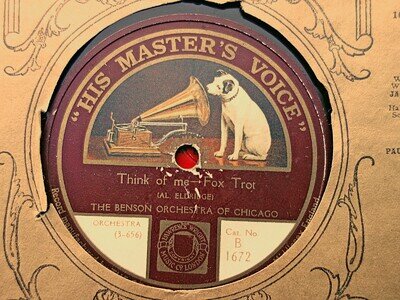BENSON ORCH - Think Of Me / GREAT WHITE WAY - We Have No Bananas 78 rpm disc