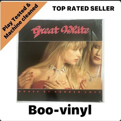 Great White - House Of Broken Love - 1989 UK 12" Single Vinyl - Capitol 12CL 562
