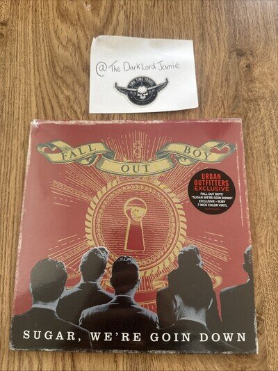Fall Out Boy Sugar We're Going Down 7' Ruby Vinyl Urban Outfitters Exclusive New