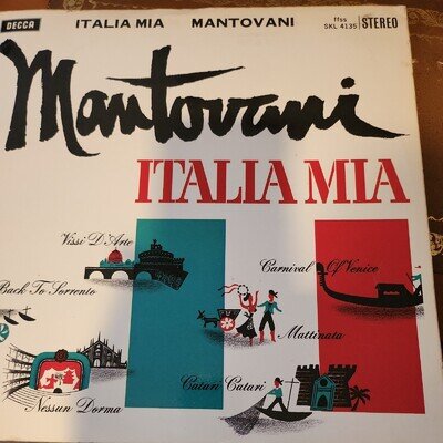 Mantovani - Italia Mia LP Stereo. very good condition condition