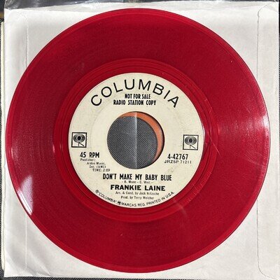 45RPM, FRANKIE LAINE ' DON'T MAKE MY BABY BLUE ' PROMO ' RED VINYL ' RARE