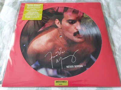 FREDDIE MERCURY Never Boring 2019 Numbered Pic Disc Ltd to 2019 Copies UNPLAYED