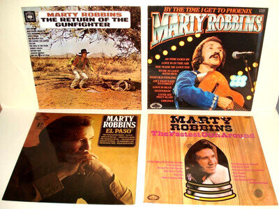 MARTY ROBBINS : Collection of 4 x LP Vinyl Album Records. Country & Western.