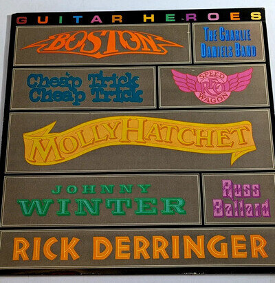 Various Guitar Heroes UK Lp Molly Hatchet Boston Cheap Trick Epic EPC 32097 Ex