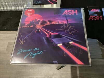 ASH- Race The Night Limited Edition Pink Signed Vinyl Plus ASH Merchandise.