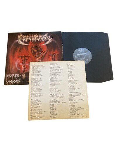 SEPULTURA Morbid Visions LP 1993 Brazil Cogumelo Sarcofogo Metal Rare Insert EX+