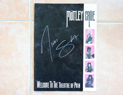 Nikki Sixx Signed Autographed Motley Crue Theatre Of Pain Concert Tour Program