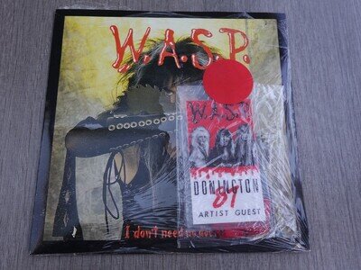 W.A.S.P I DON'T NEED NO DOCTOR 1987 UK 7" P/S W/DONNINGTON PASS PLAYS MINT HEAR