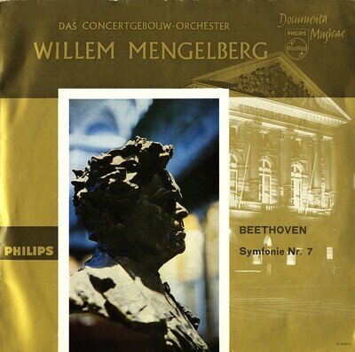 BEETHOVEN Symphony 7 MENGELBERG Philips W-9904 LP Maroon Minigroove Holland