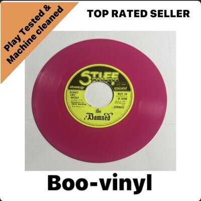 The Damned – Don't Cry Wolf UK 7" Pink Vinyl Record Punk NM / VG