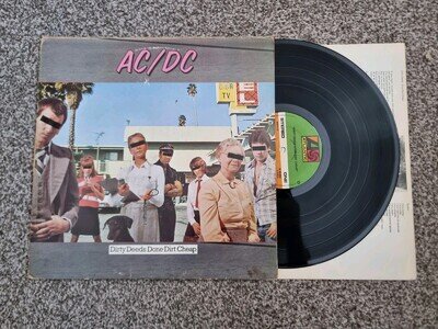 AC/DC Vinyl Record 1976 Dirty Deeds Done Dirt Cheap Rock Metal Atlantic K50323