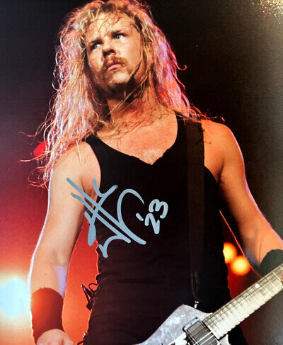 METALLICA Signed (JAMES HETFIELD) 8x10" Authentic Autograph with COA
