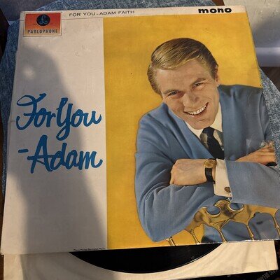 ADAM FAITH For You Vinyl Record Parlophone 33 RPM Mono Play tested Cleaned