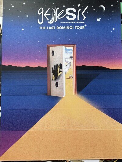GENESIS The Last Domino Tour Poster 2021/2022 Phil Collins 24x18 Official Merch!