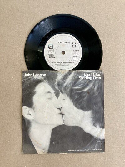 John Lennon Yoko Ono Just Like Starting Over / Kiss Kiss Kiss 45rpm 7” single