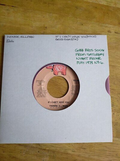 Yvonne Elliman 7" Single RSO RS 884 If I Can't Have You/Good Sign