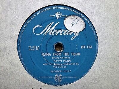 PATTI PAGE - CHOOSE ANY ONE OF FIVE 78 rpm discs